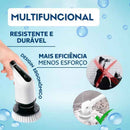 Escova Elétrica de Limpeza Giratória e Ajustável - 7 em 1